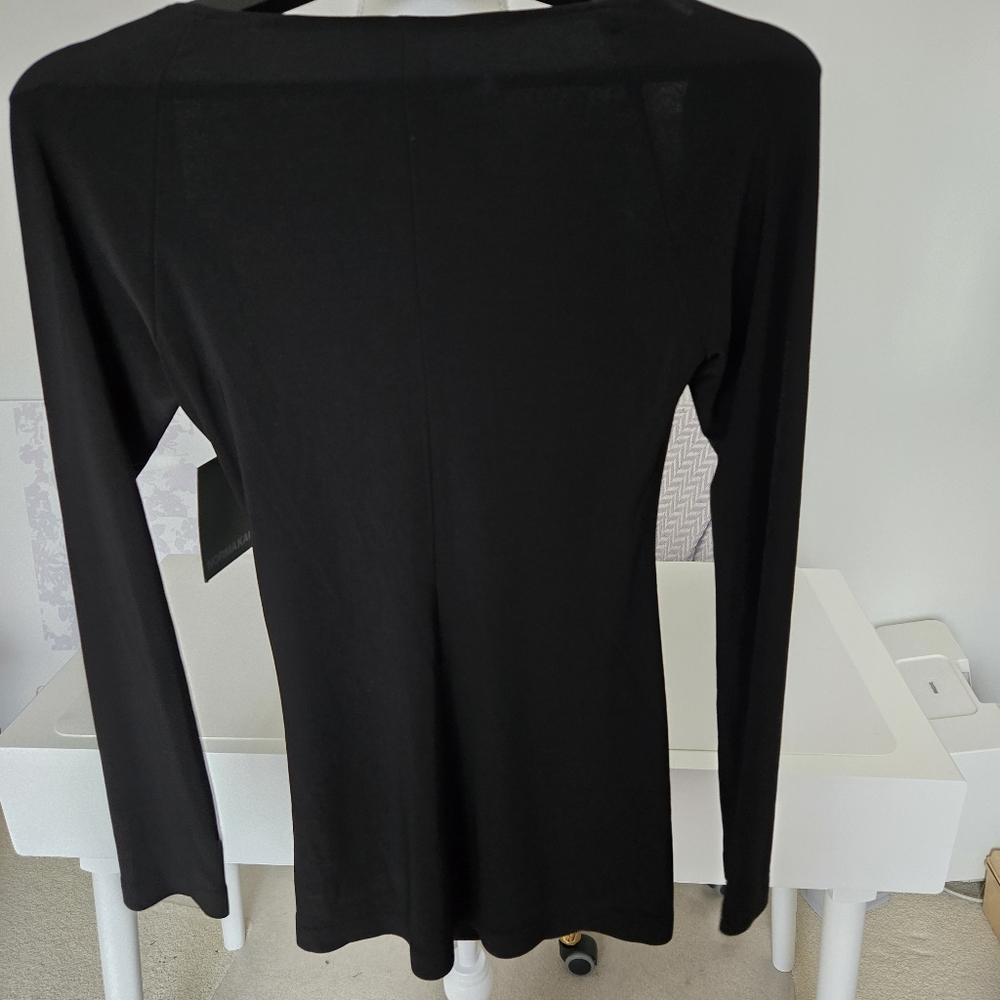 Norma Kamali Black Women's Ruched Top- New - Picture 4 of 8